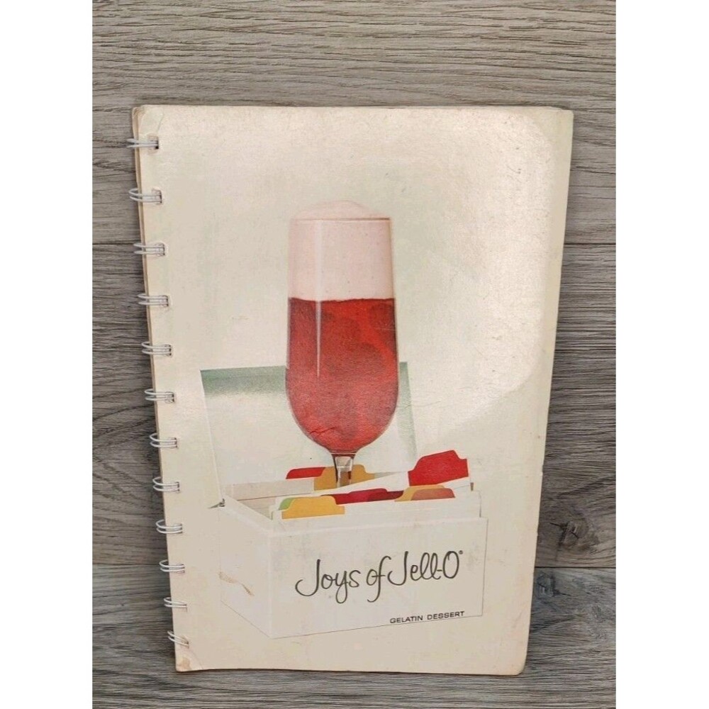 Vintage 1963 Joys of Jell-O Gelatin Dessert Recipe Book Spiral Bound